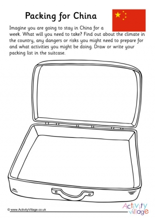 Packing For China Worksheet