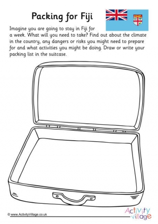Packing For Fiji Worksheet