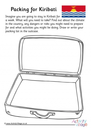Packing For Kiribati Worksheet