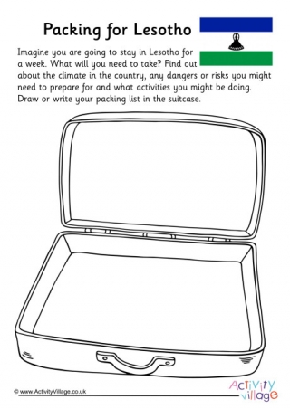 Packing For Lesotho Worksheet