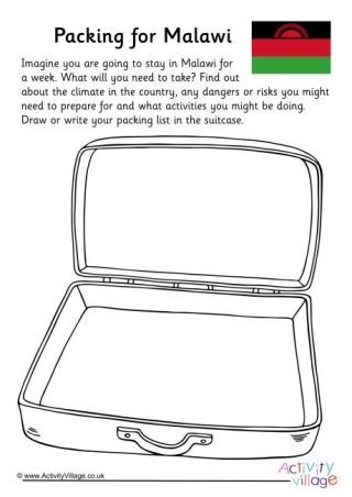 Packing For Malawi Worksheet