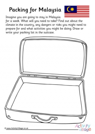Packing For Malaysia Worksheet