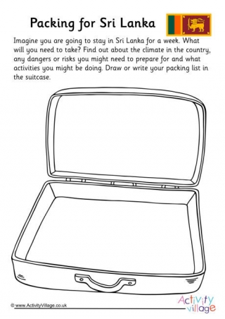 Packing For Sri Lanka Worksheet