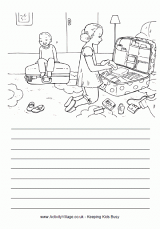 Packing For Vacation Story Paper