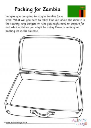 Packing For Zambia Worksheet