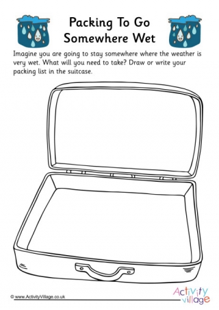 Packing To Go Somewhere Wet Worksheet