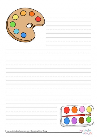 Paints Writing Paper