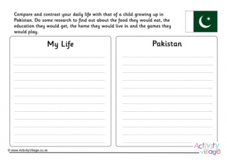 Pakistan Compare And Contrast Worksheet