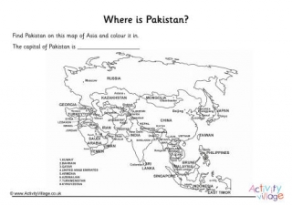 Pakistan Location Worksheet