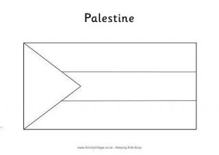 Palestine Flag Colouring Page