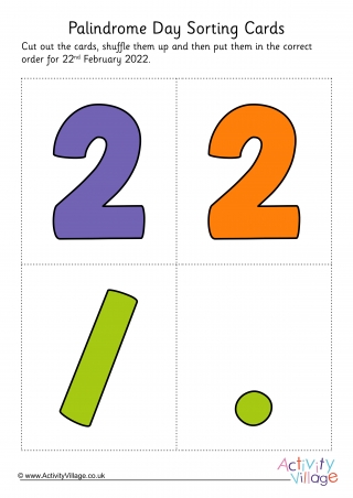 Palindrome Day Sorting Cards