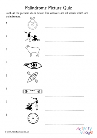 Palindrome Picture Quiz