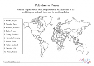 Palindrome Places