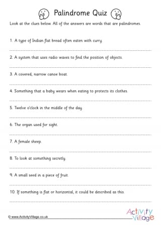 Palindrome Quiz