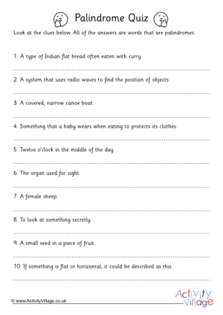 Palindrome Quiz
