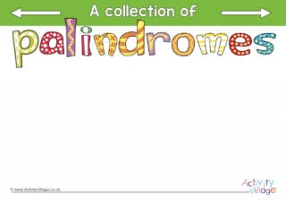 Palindromes Collection Sheet