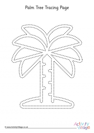 Palm Tree Tracing Page
