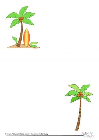Palm Tree Writing Paper