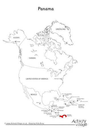 Panama On Map Of North America