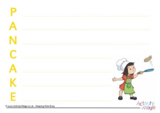 Pancake Acrostic Poem Printable