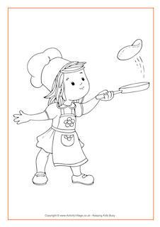 Pancake Day Colouring Pages