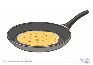 Pancake in Frying Pan Photo Prop