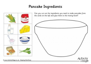 Pancake Ingredients Collage