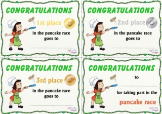 Pancake Day Certificates