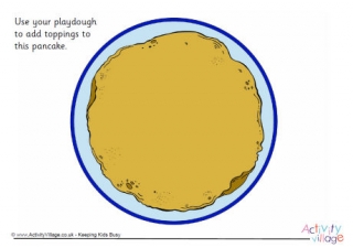 Pancake Toppings Playdough Mat