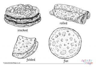 Pancakes Colouring Page