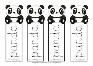 Panda Tracing Bookmarks