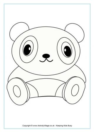 Panda Colouring Page