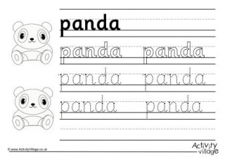 Panda Handwriting Worksheet