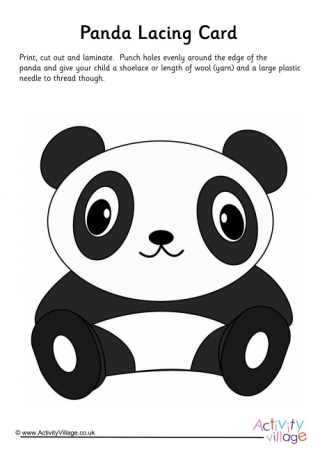 Panda Lacing Card 2