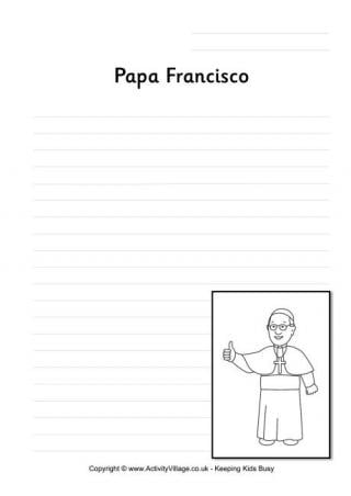 Papa Francisco Writing Page