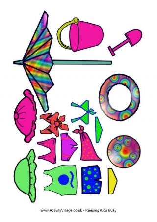 Paper Dolls Beach Clothes