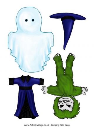 Paper Dolls Halloween Costumes 1