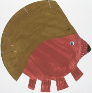 Paper Plate Hedgehog