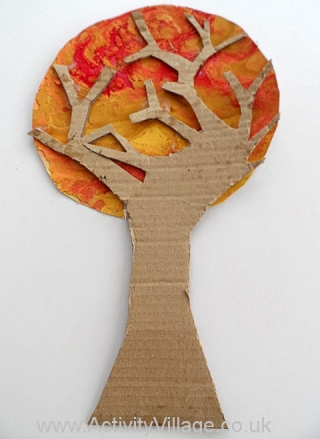 Paper Plate Marbling Tree