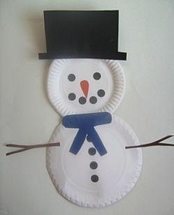 Paper Plate Snowman