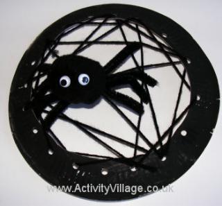 Paper Plate Spider Web