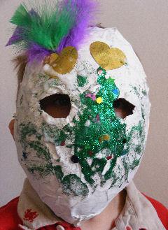 Papier Mache Mask for Mardi Gras