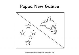 Papua New Guinea Flag Colouring Page