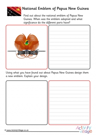 Papua New Guinea National Emblem Worksheet