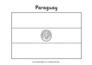 Paraguay Flag Colouring Page