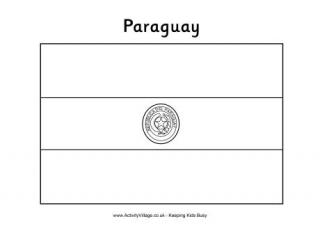 Paraguay Flag Colouring Page