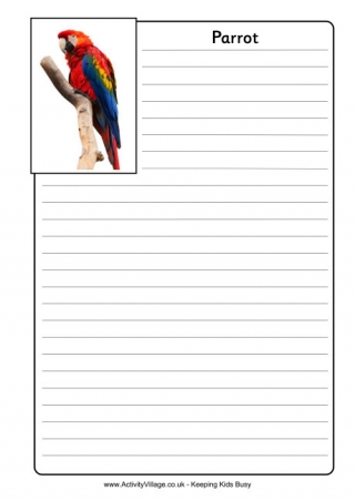 Parrot Notebooking Page