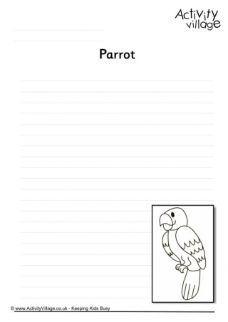 Parrot Writing Page