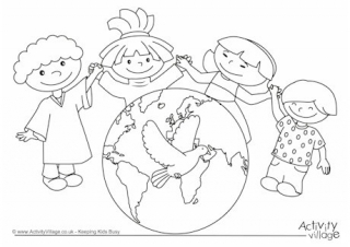 Peace Day Colouring Page