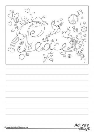 Peace Word Story Paper